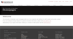Desktop Screenshot of homepages.abdn.ac.uk